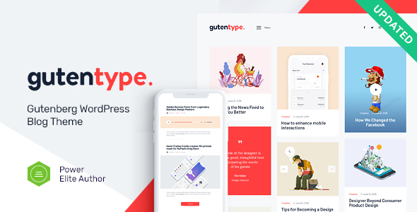 Gutentype v1.8.0 - 100% Gutenberg WordPress Theme