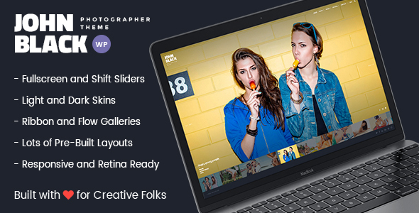 JohnBlack v1.8.1.6 - Photography Fullscreen WordPress Theme