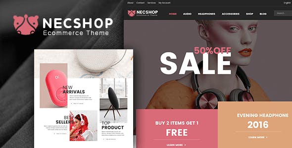 Nec Shop v1.9 - HiTech RTL Responsive WooCommerce WordPress Theme