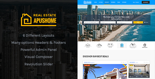 ApusHome v1.7.5 - Real Estate WordPress Theme