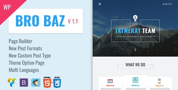 BroBaz v1.1 - Corporate & Blog WordPress Theme