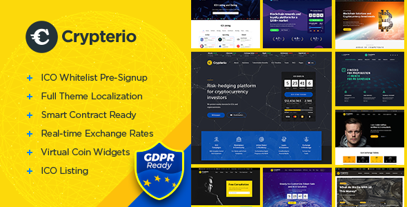 Crypterio v2.2.1 - ICO and Cryptocurrency WordPress Theme