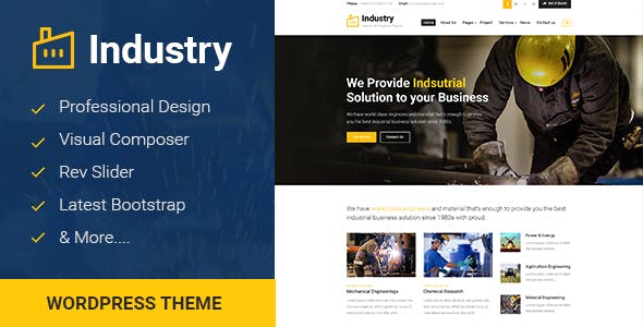 Industry v1.0 - Factory & Industrial Business WordPress Theme