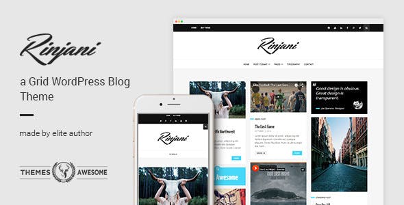 Rinjani v1.6 - A Responsive Grid Blog Theme