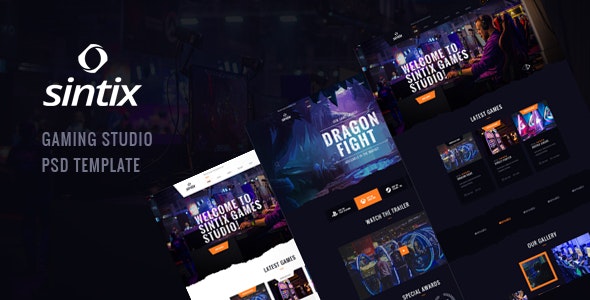 Sintix v1.0 - Gaming Studio PSD Template