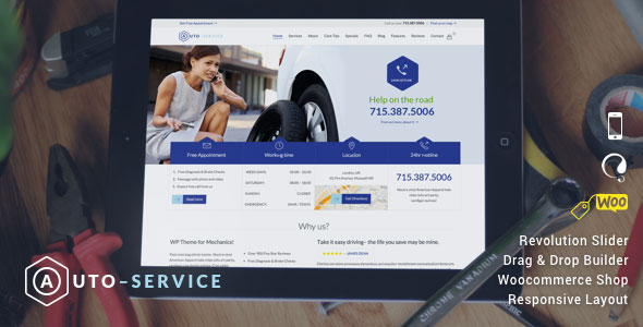 Auto Car Repair v13 - Mechanic Shop Responsive Theme