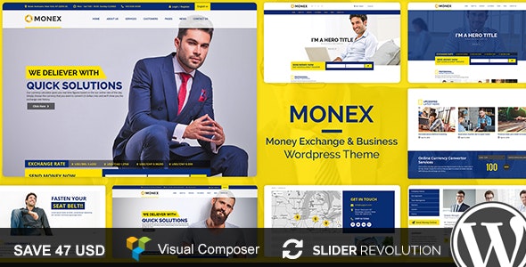 Monex v1.6 - Money Exchange & Finance Business WordPress Theme