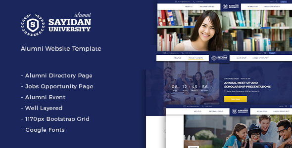 Sayidan v1.6.5 - University Alumni WP theme