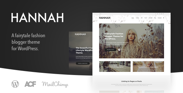 Hannah CD v2.0 - Lifestyle & Fashion Blog Theme for WordPress