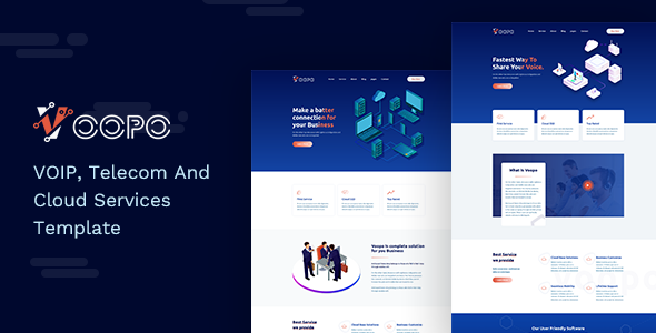 Voopo - VOIP, Telecom And Cloud Services Template