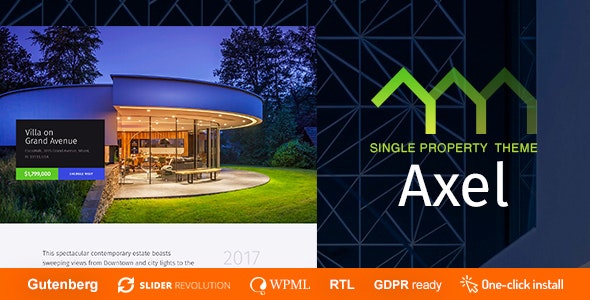 Axel v1.0.5 - Single Property Real Estate Theme