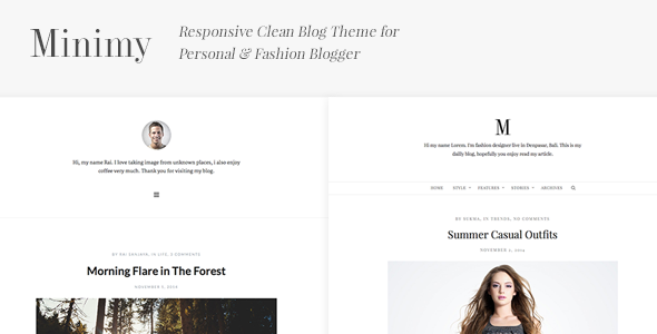 Minimy v1.2.0 - Responsive Clean Personal & Fashion Blog