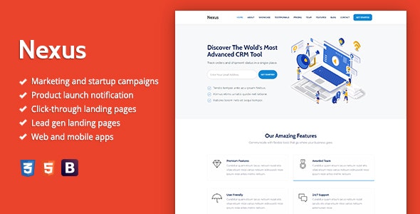 Nexus v1.0 - Premium SaaS Landing Page Template