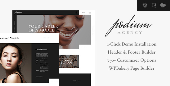 Podium v1.1.1 - Model Agency WordPress Theme