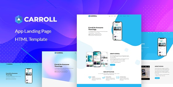 Carroll v1.0 - App Landing Page HTML Template