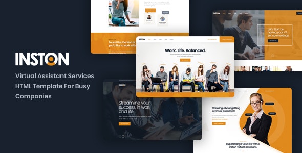 Inston v1.0 - Virtual Assistant Services HTML Template