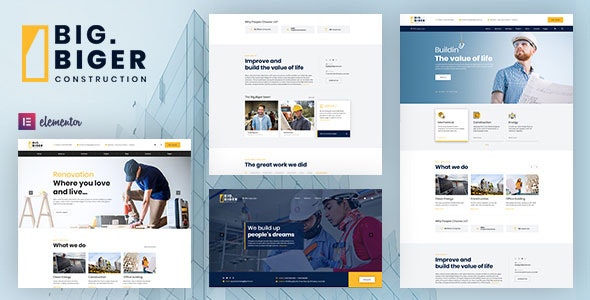 Bigger - Construction WordPress Theme