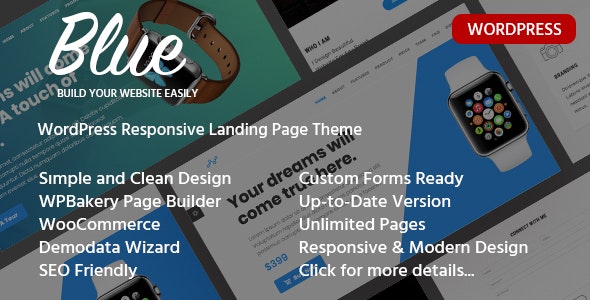 Blue v1.3.2 - Product Landing Page WordPress Theme