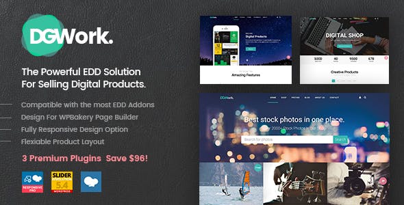 DGWork v1.8.4.1 - Powerful Responsive Easy Digital Downloads