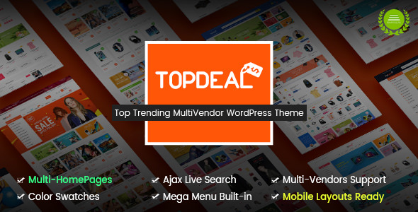 TopDeal v1.6.10 - Multipurpose Marketplace WordPress Theme