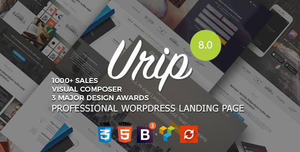 Urip v8.4.4 - Professional WordPress Landing Page