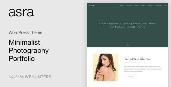 Asra v1.0.6 - Minimalist Photography Portfolio WordPress Theme