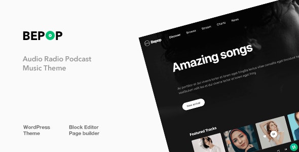 Bepop v1.1.1 - Non-stop Music WordPress Theme