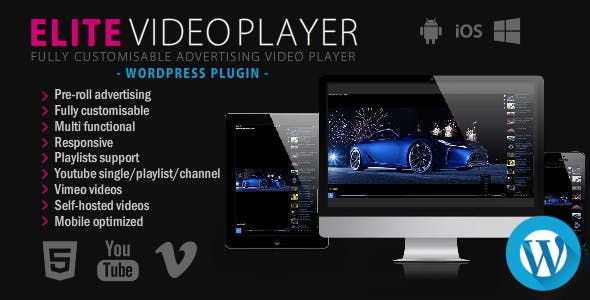 Elite Video Player - WordPress Plugin