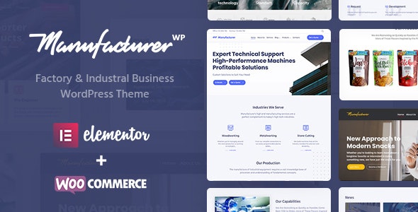 Manufacturer v1.1.7 - Factory and Industrial WordPress Theme