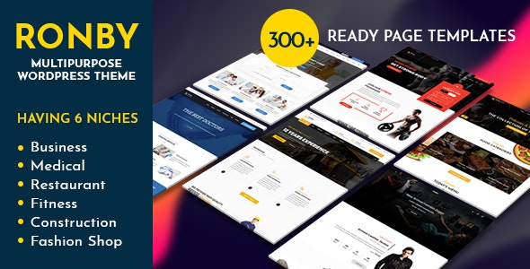 Ronby v1.7.1 - 6 Niche Business Multi-Purpose WordPress Theme