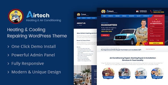 Airtech v1.4 - Plumber WordPress theme