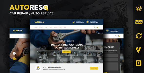 Autoresq v2.1.6 - Car Repair WordPress Theme