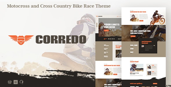 Corredo v1.1.2 - Bike Race & Sports Events WordPress Theme