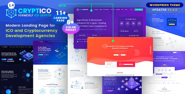 Cryptico v1.4.5 - ICO Crypto Landing & Cryptocurrency Theme