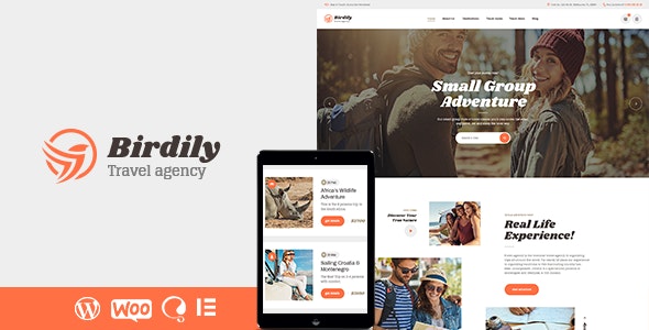 Birdily Travel Agency & Tour Booking WordPress Theme Nulled