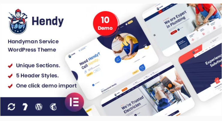 Hendy - Handyman Service WordPress Theme