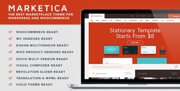 Marketica WooCommerce WordPress Theme Nulled