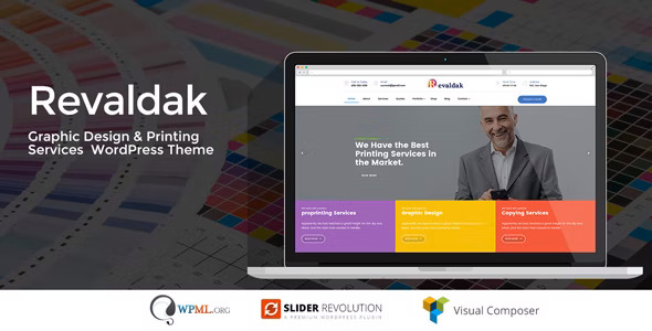 Revaldak - Printing Services WordPress Theme Nulled