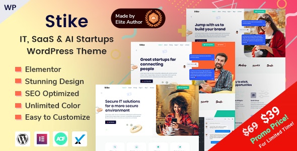 Stike v1.0.0 - IT Startups WordPress Theme