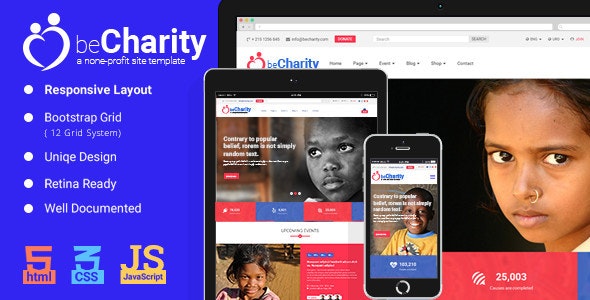 beCharity v1.0 - HTML5 Charity Template