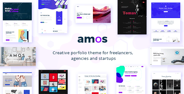 Amos - Creative WordPress Theme for Agencies Nulled