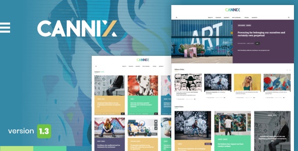 Cannix v1.3.3 - A Vibrant WordPress Theme for Creative Bloggers