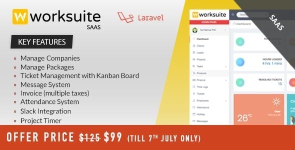 Worksuite Saas Nulled Project Management System Free Download