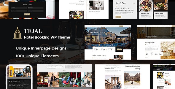 Tejal - Hotel WordPress Nulled