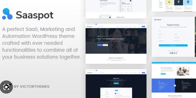 SaaSpot - SaaS Marketing Automation WordPress Theme Nulled