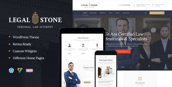 Legal Stone Lawyers & Attorneys WordPress Theme Nulled