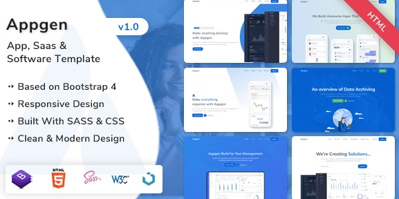 Appgen v1.0.0 - App, Saas & Software Landing Page Template