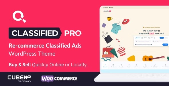 ClassifiedPro - ReCommerce Classified Ads WordPress Theme