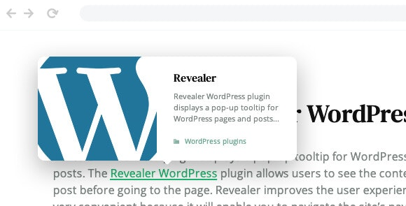 Revealer v2.0.2 - Navigation Popup for WordPress Links