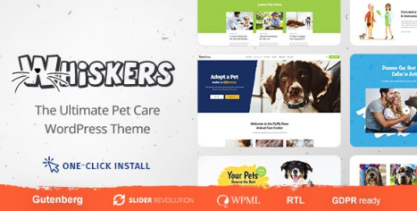 Whiskers - Pets Store | Vet Clinic | Animal Adoption